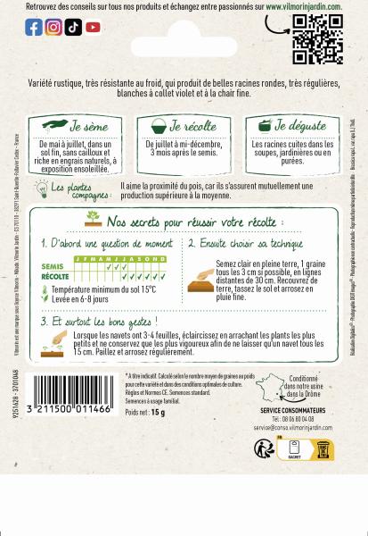 Potagères - Navet-Légume de Nancy à Feuille Entière - Grand Modèle - MEDIA_PACKAGING_VERSO